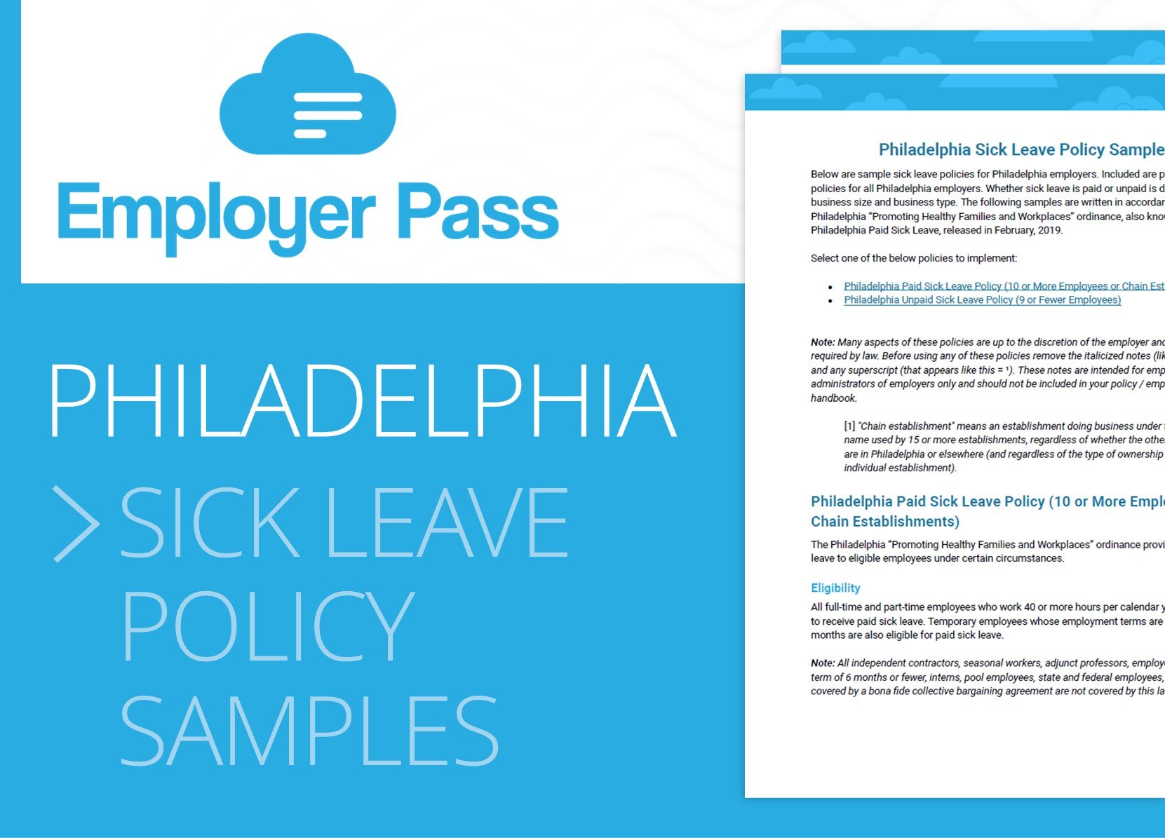 Philadelphia Sick Leave Policy Samples Employer Pass